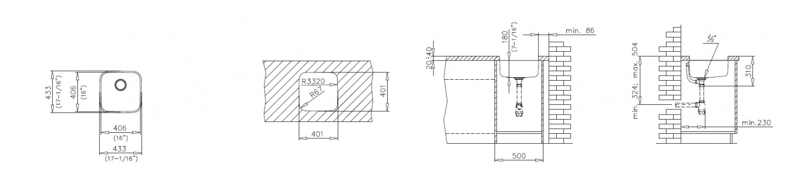 Teka Keittiöallas BE 40 40, altapäin kiinnitettävä, 1 altainen, 433x433mm, rs Teka Keittiöallas BE 40 40, altapäin kiinnitettävä, 1 altainen, 433x433mm, rs