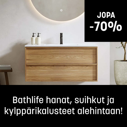 Bathlife hanat, suihkut ja kylpyhuonekalusteet tarjoushintaan