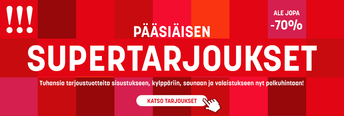 Saunaviikolla kiukaat, lauteet ja saunatarvikkeet tarjoushintaan