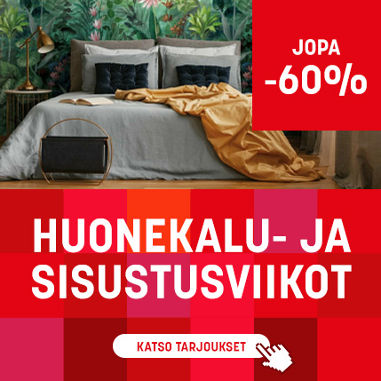 Kaikki kodin sisutukseen jopa -60%