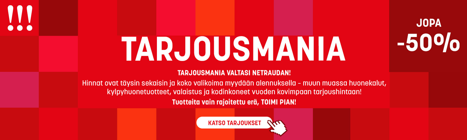 Kaikki kylppäriin ja saunaan tarjoushintaan!
