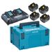 Akkupaketti Makita LXT 18V PowerPack, 4x5.0Ah ja DC18RD + Makpac