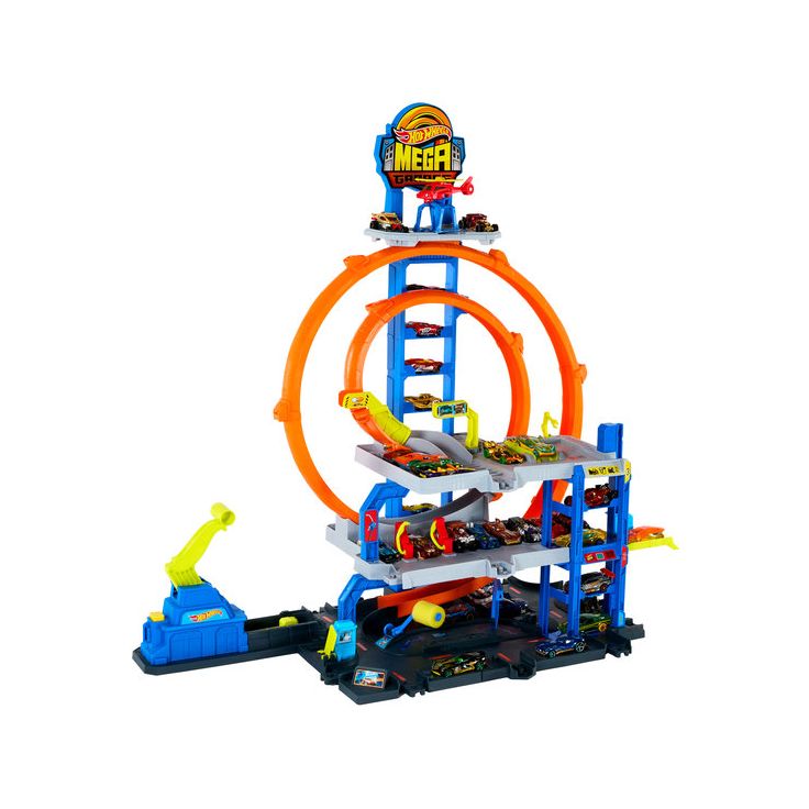 Parkkitalo Hot Wheels City Mega Garage, 4 kerrosta