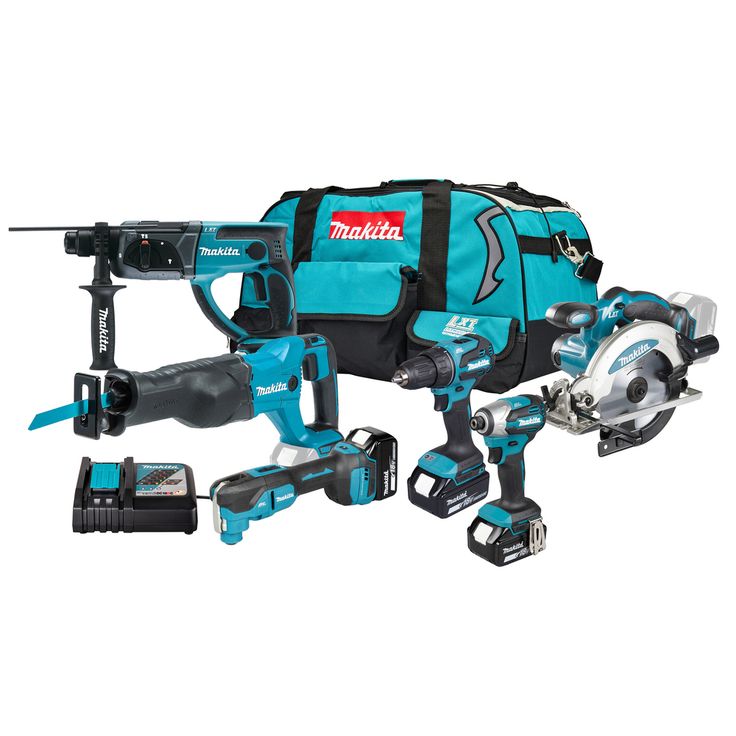 Akkukonesarja Makita LXT DLX6141TX1, 6 konetta, 18V, 3x5.0Ah akuilla