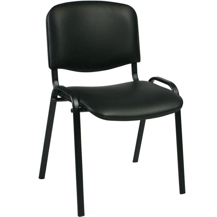 Guest chair ISO black imitation leather/black
