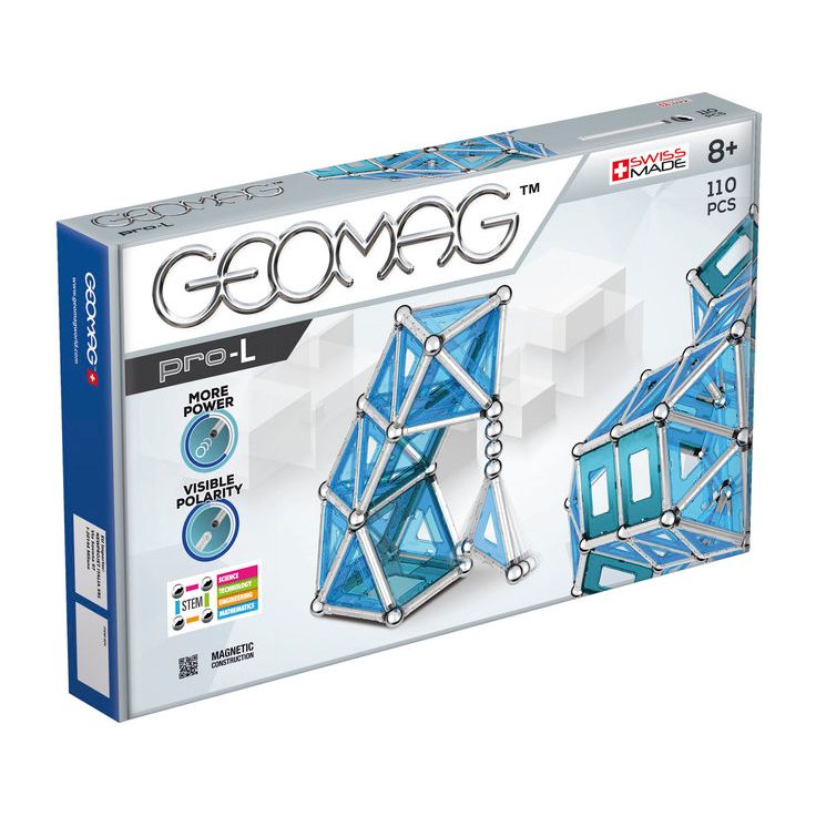 Magneettirakennussarja Geomag Pro-L Panels, 110 osaa