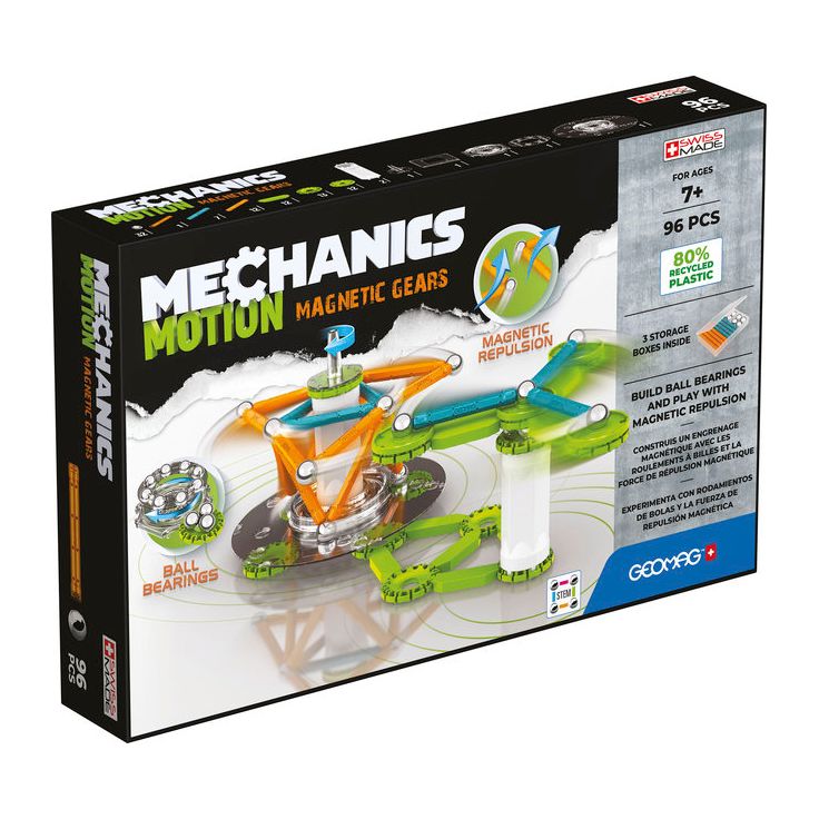 Magneettirakennussarja Geomag Mechanics Motion, 2 ratasta, 96 osaa
