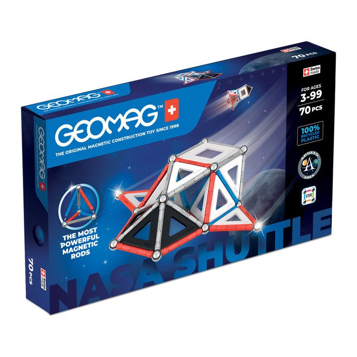 Magneettirakennussarja Geomag Classic Panels NASA Shuttle, 70 osaa