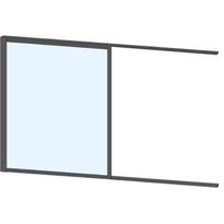 Terassin liukulasi-ikkuna Keraplast 1-os. 1100x915mm, kirkas/harmaa