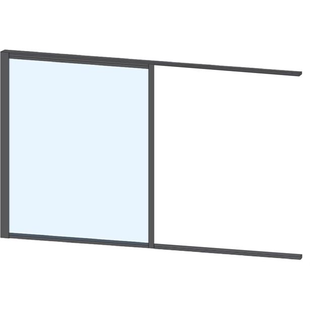 Terassin liukulasi-ikkuna Keraplast 1-os. 1100x915mm, kirkas/harmaa