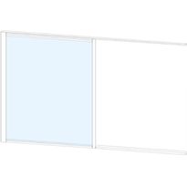 Terassin liukulasi-ikkuna Keraplast 1-os. 1100x915mm, kirkas/valkoinen