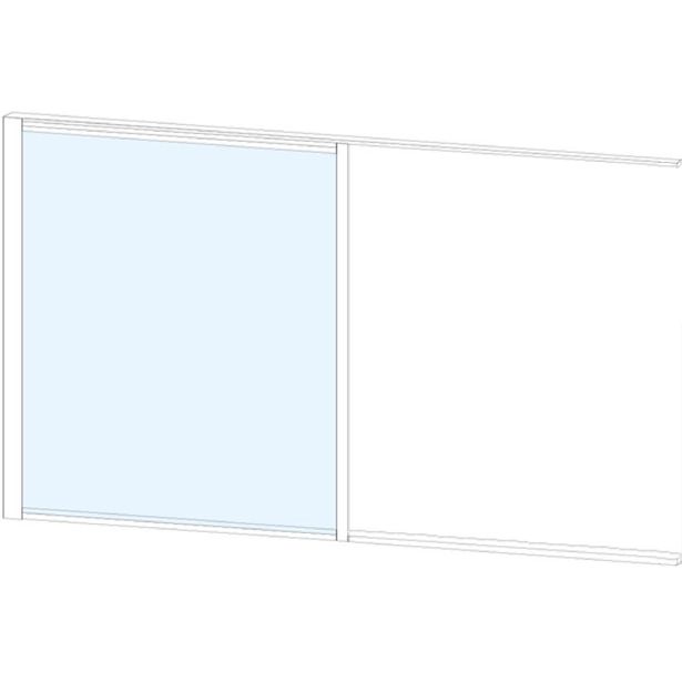 Terassin liukulasi-ikkuna Keraplast 1-os. 1100x915mm, kirkas/valkoinen