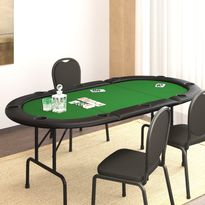 Pokeripöytä kokoontaittuva 10 pelaajalle, 206x106x75cm, eri värejä
