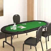 10 pelaajan kokoontaittuva pokeripöytätaso, 208x106x3cm, eri värejä