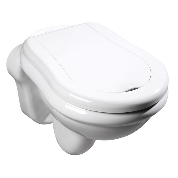WC-istuin Kerasan Waldorf 4115, seinämalli, valkoinen