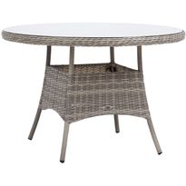 Pöytä Home4You TRENTO Ø110xK73,5 cm, vaaleanharmaa
