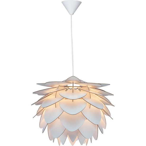 Riippuvalaisin FocusLight Venus, E27, 60W, IP20, ø500x1600mm, puu, valkoinen