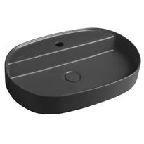 Malja-allas Interia Infinity Oval, 60x40 cm, antrasiitti