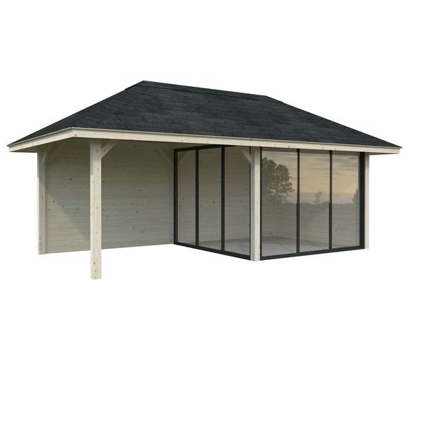 Kesähuone Palmako Bianca Set 205, sis.liukuovet 16,6 m²