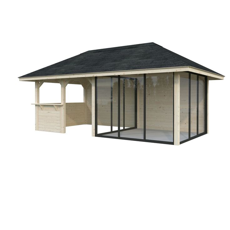 Kesähuone Palmako Bianca Set 208, sis.liukuovet 16,6 m²