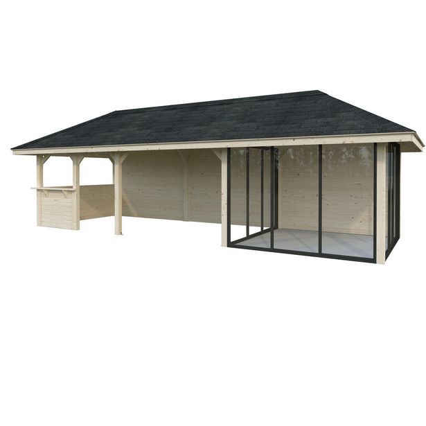 Kesähuone Palmako Bianca Set 216, sis.liukuovet 24,9 m²