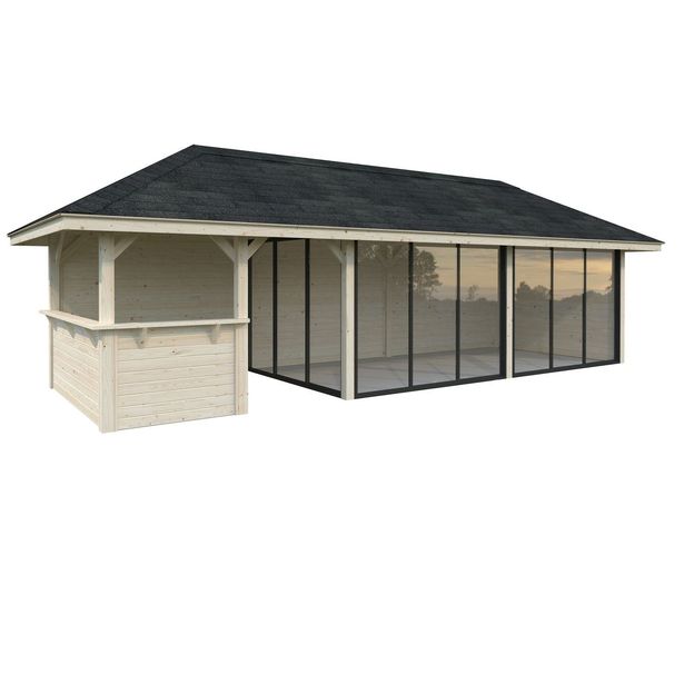Kesähuone Palmako Bianca Set 219, sis.liukuovet 24,9 m²