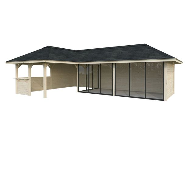 Kesähuone Palmako Bianca Set 220, sis.liukuovet 33,2 m²
