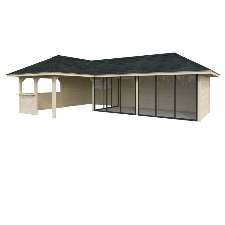 Kesähuone Palmako Bianca Set 220, sis.liukuovet 33,2 m²