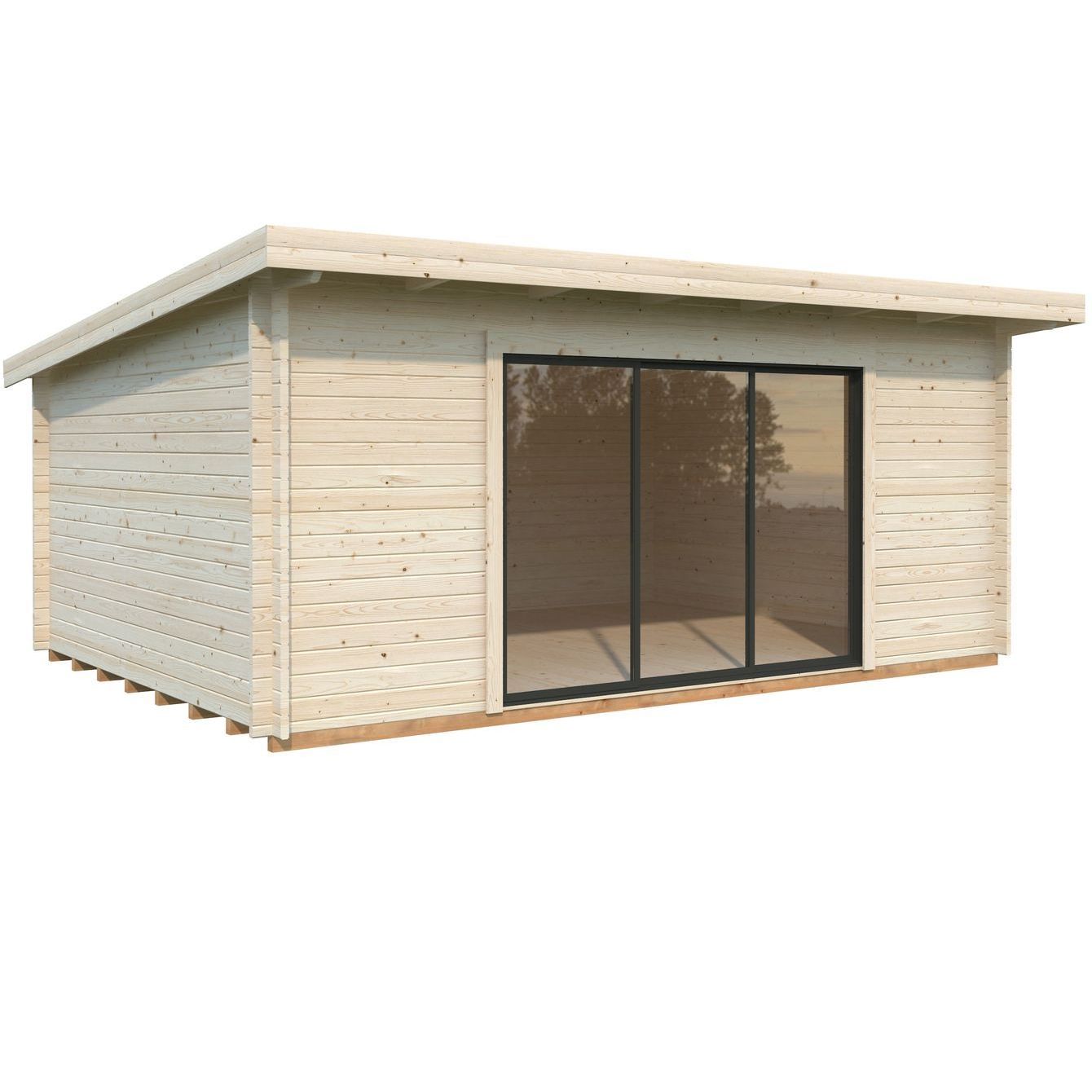 Vierasmaja Palmako Lea, sis. tuplalasilla liukuovet 19,4 m², puuvalmis