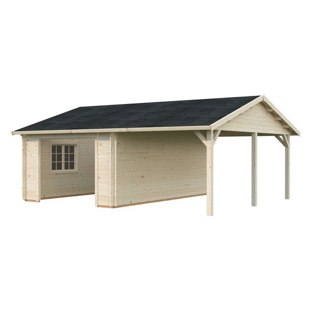 Autotalli Palmako Roger, ilman ovea, 19,0+16,2 m2 FR44-6757-1