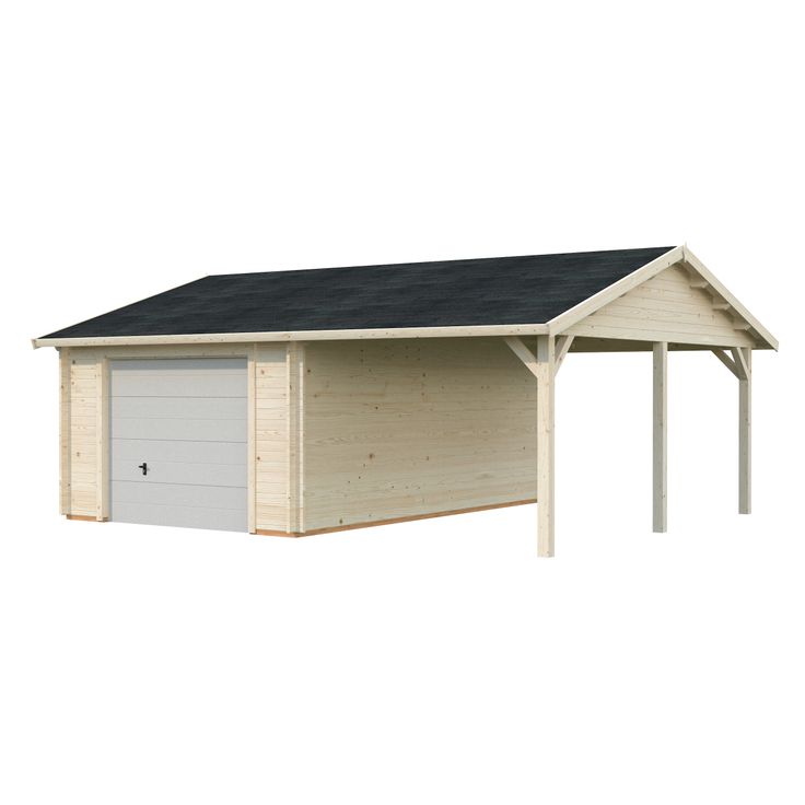 Autotalli Palmako Roger, nosto-ovella, 19,0+16,2 m2 FR44-6757-3