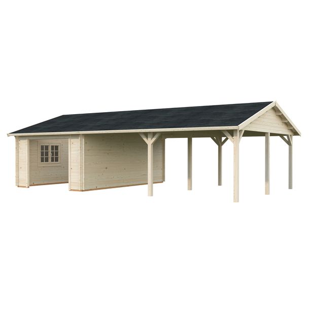 Autotalli Palmako Roger, ilman ovea, 19,0+33,2 m2 FR44-9857-1