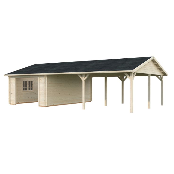Autotalli Palmako Roger, ilman ovea, 19,0+33,2 m2 FR44-9857-1