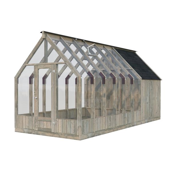 Kasvihuone vajalla Palmako Emilia 8,2+4,0 m2