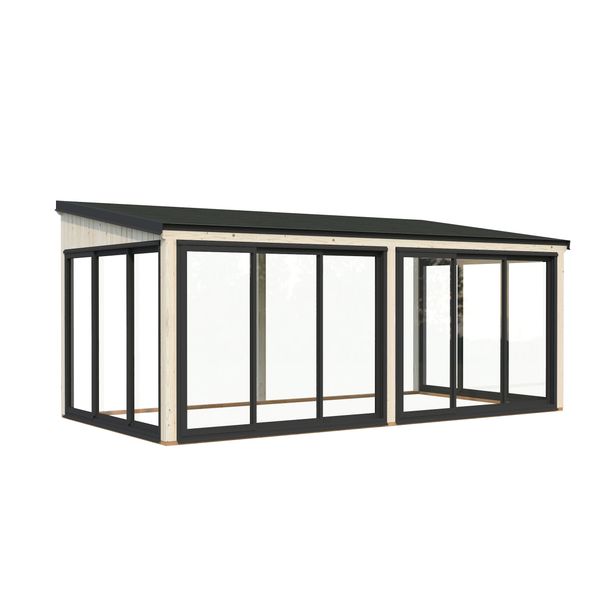 Kesähuone Palmako Lumi 16,2 m2, sis. tuplalasilla liukuovet