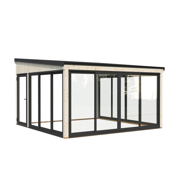 Kesähuone Palmako Lumi 16,6 m2, sis. tuplalasilla liukuovet