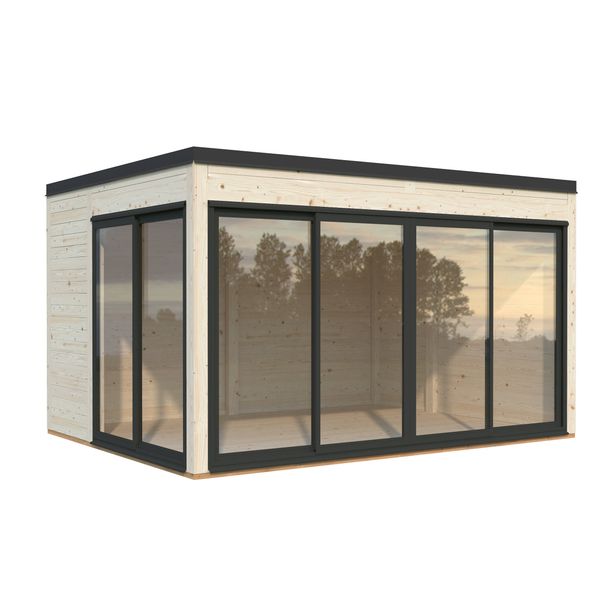 Kesähuone Palmako Serena Set 1, sis. tuplalasilla liukuovet, 12,6 m2