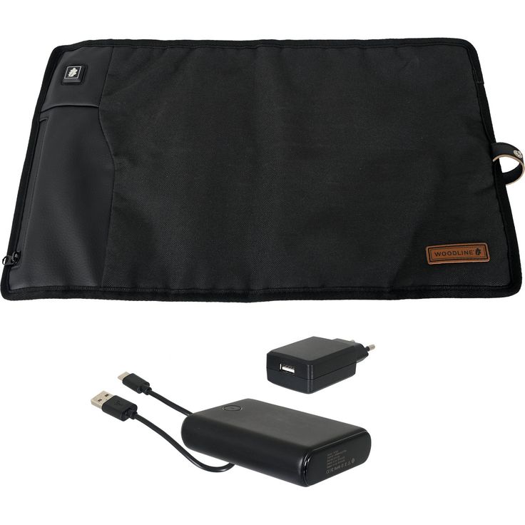 Lämmitettävä istuinalusta Woodline Keflavik, 48 x 29 cm, 5V 10000mAh virtapankilla