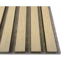Akustiikkapaneeli Aarni 21x605x2400mm, saarni puuviilu + hiekkakivi pohja
