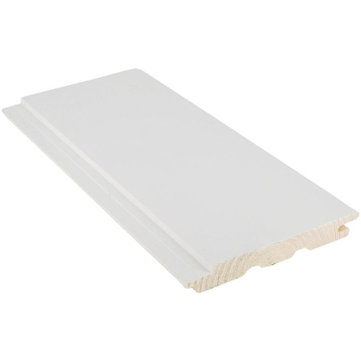 Mökkipaneeli Cent, 15x120x2970mm, STS3, ympäripontattu, mänty, valkoinen
