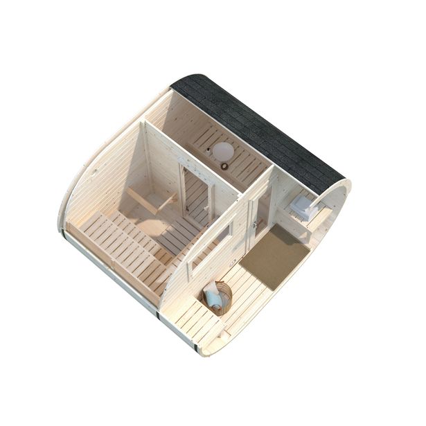 Tynnyrisauna Palmako Anette 3,0+1,5 m2