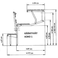 KIKKA lauderunkosarja seinälle kääntyvä alumiininen koko (1) + ruuvipaketti