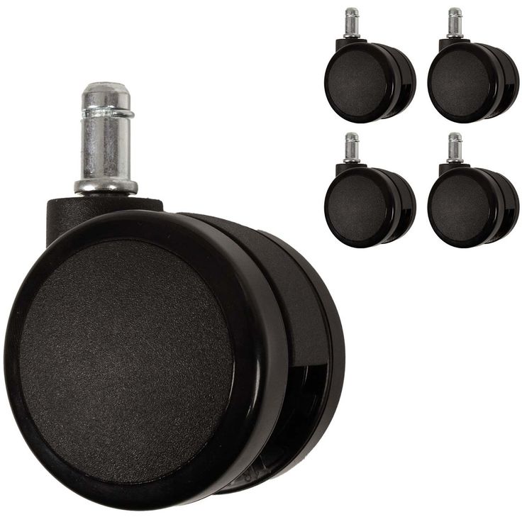 Castors MIKE 5pcs set, D60mm, black