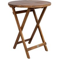 Pöytä Home4You GWEN Ø60xK72 cm, akaasia, ruskea