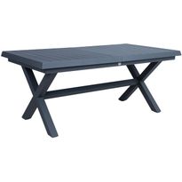 Pöytä Home4You COLUMBUS 183/243x100xK76 cm, tummanharmaa