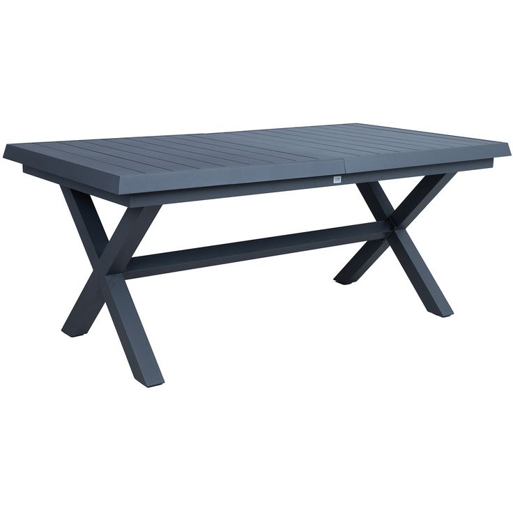 Table COLUMBUS 183/243x100xH76cm, dark grey