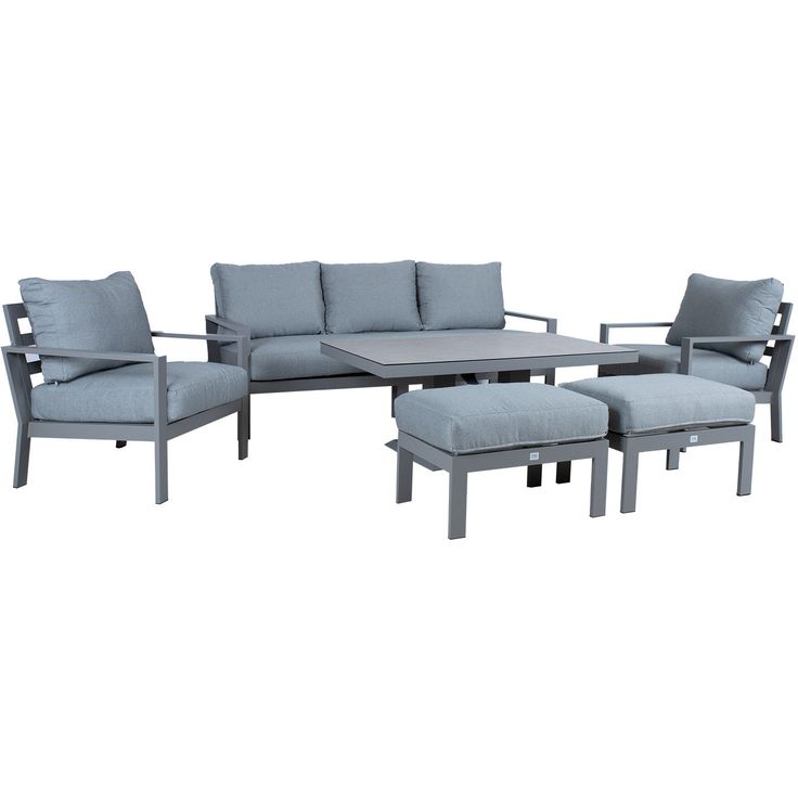 Garden furniture set RIO 6-parts, greyish beige