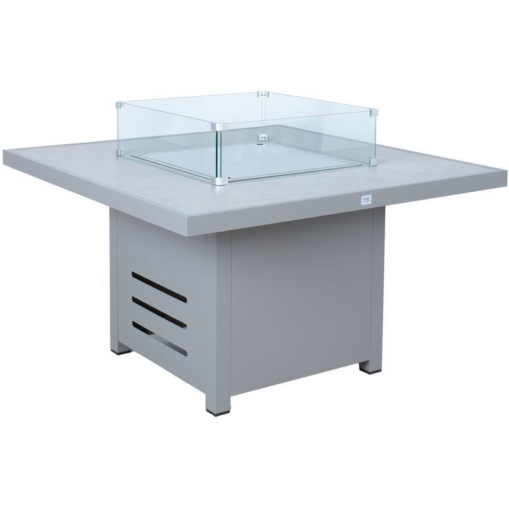 Garden table - gas fire place RIO, greyish beige