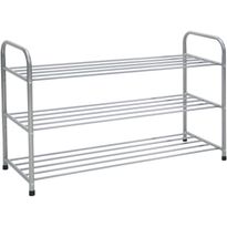 Kenkähylly Home4You BENITO 92x35xK61 cm, harmaa
