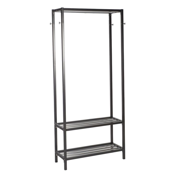Eteisen hylly Home4You Suora 85x32x180cm, musta 